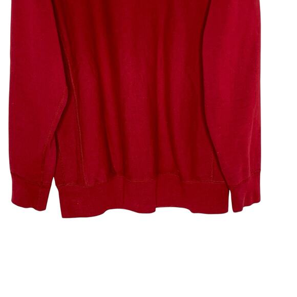 Proper M Unisex Red Pull Over Crew Neck Sweatshirt White Spell Out - Picture 5 of 9